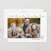 Carte de vœux du Nouvel An à l'orthographe éditabl (Devant / Derrière)