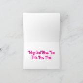 Carte de vœux du Nouvel An Ange Heureux (Intérieur)