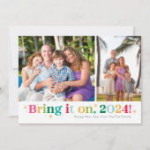 Carte de vœux du Nouvel An avec deux photos Bring  (Devant)