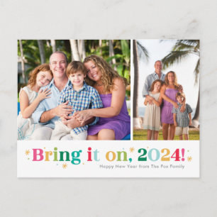 Carte de vœux du Nouvel An avec deux photos Bring 