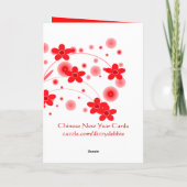 Carte de voeux du Nouvel An chinois (Dos)