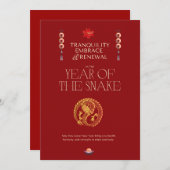 Carte de voeux du Nouvel An chinois 2025 (Devant / Derrière)