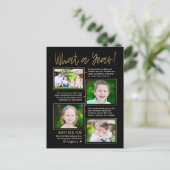 Carte de vœux du Nouvel An couleur éditable Résumé (Debout devant)