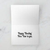 Carte de vœux du Nouvel An Deux Chiens (Intérieur)