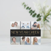 Carte de vœux du Nouvel An en collage joyeux (Debout devant)