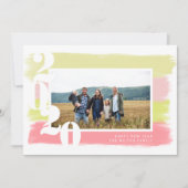 Carte de vœux du Nouvel An photo moderne avec coup (Devant)