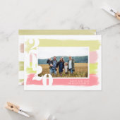 Carte de vœux du Nouvel An photo moderne avec coup (Devant/Arrière en situation)