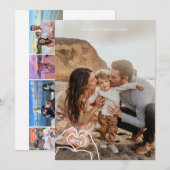 Carte de vœux du Nouvel An vertical avec 5 photos (Devant / Derrière)