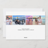 Carte de vœux du Nouvel An vertical avec 5 photos (Dos)