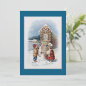 Carte de voeux du Nouvel An vintage (Debout devant)