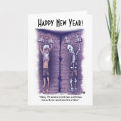 Carte de vœux du Nouvel An Vivez un peu (Devant)