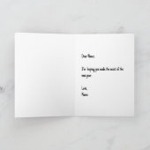 Carte de vœux du Nouvel An Vivez un peu (Intérieur)