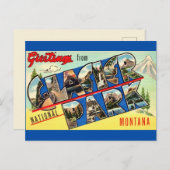 Carte de vœux du parc Glacier (Devant / Derrière)