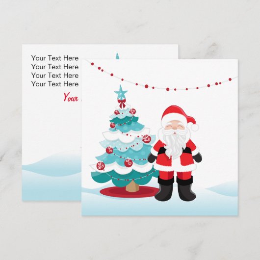 Carte de voeux du Père Noël (Devant / Derrière)