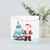Carte de voeux du Père Noël (Debout devant)