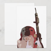 Carte de vœux du Père Noël tactique (Devant / Derrière)