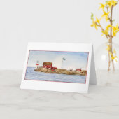 Carte de voeux du phare de Gaveskar (Fleur jaune)