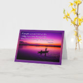 Carte de voeux du Pôle de pêche coucher du soleil (Fleur jaune)