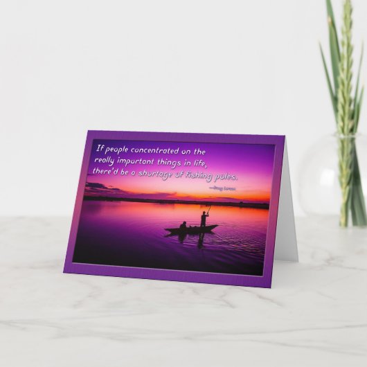 Carte de voeux du Pôle de pêche coucher du soleil (Devant)