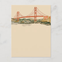 Carte de voeux du pont Golden Gate de San Francisc