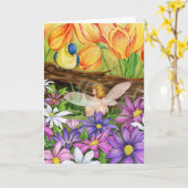 Carte de voeux du printemps (Fleur jaune)