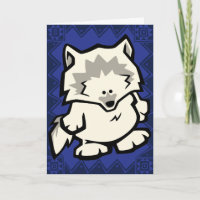 Carte de voeux du Puzzle de Loup faunique