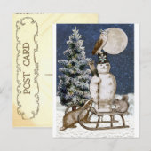 Carte de vœux du rassemblement hivernal en forêt (Devant / Derrière)