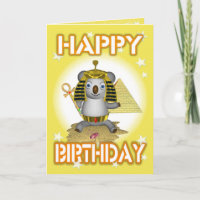 Carte de voeux du Roi Tut de joyeux anniversaire