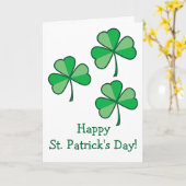 Carte de voeux du shamrock St. Patrick (Fleur jaune)