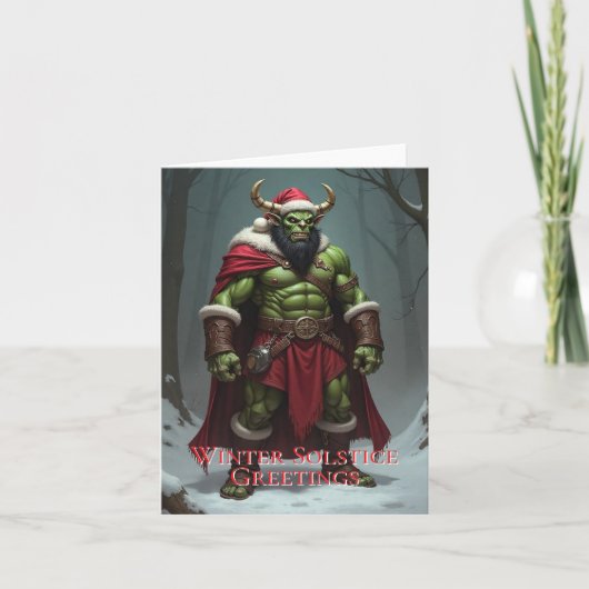 Carte de vœux du solstice d'hiver Orc (Devant)