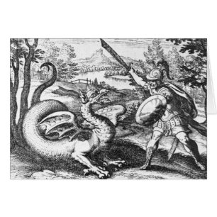Carte de voeux du symbole Alchemy Dragon