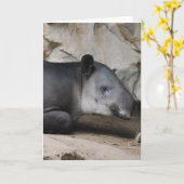 Carte de voeux du tapir de Baird (Fleur jaune)