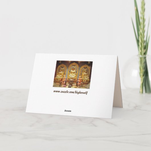 carte de voeux du temple bouddhiste (Dos)