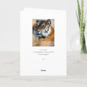 Carte de voeux du tigre I (Dos)