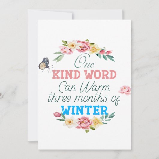 Carte de voeux d'un mot type (Devant)