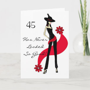 Carte de voeux d'un rouge ardent de l'anniversaire