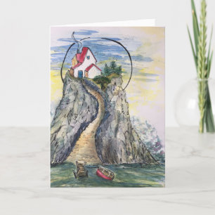 Carte de voeux d'une montagne