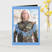 Carte de voeux d'une personne masculine (Fleur jaune)