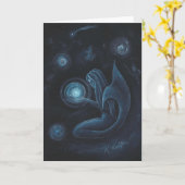 Carte de voeux d'univers de sirène (Fleur jaune)