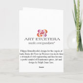 Carte de voeux Duomo (Dos)