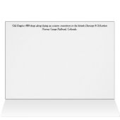 Carte de voeux Durango Silverton Narrow Gage Train (Intérieur Horizontal (haut))