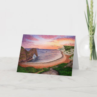 Carte de voeux Durdle Door Sunset