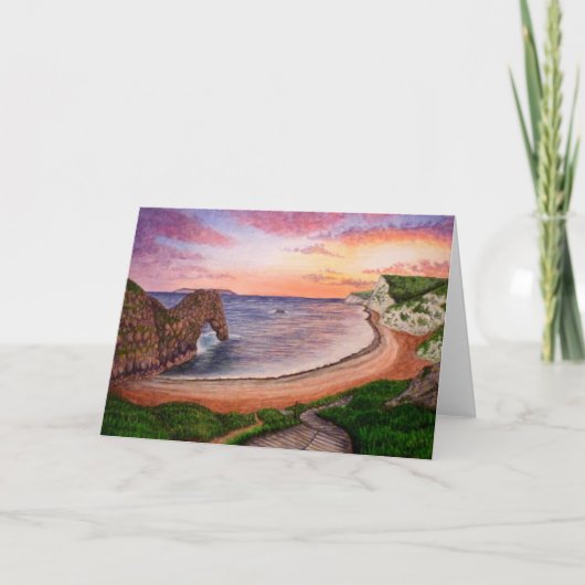 Carte de voeux Durdle Door Sunset (Devant)