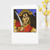 Carte de voeux Durga (Fleur jaune)