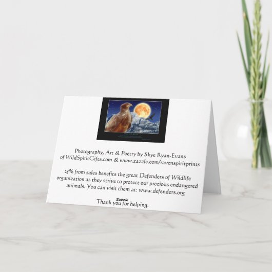 Carte de voeux EAGLE & RAVEN (Dos)