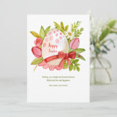 Carte de voeux Easter Egg Watercolor (Debout devant)