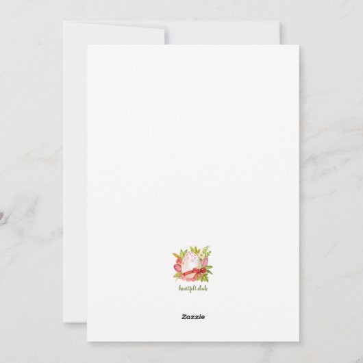 Carte de voeux Easter Egg Watercolor (Dos)