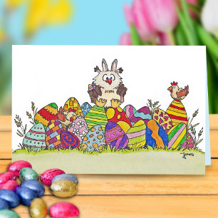 Carte de voeux EASTER OWL par Nicole Janes