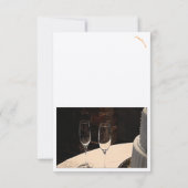 Carte de voeux Eastern Bluebird/Champagne Glasses (Dos)