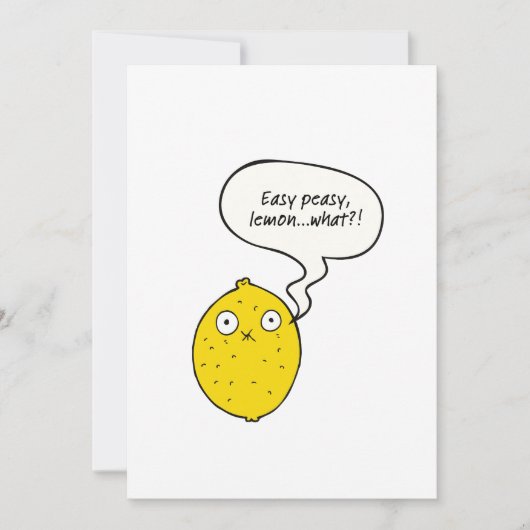Carte de vœux Easy Peasy Lemon What?! (Devant)